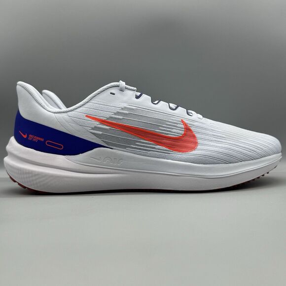 Nike Air Winflo 9 Running Training Shoe Mens 14 Football Grey Crimson DD6203-006 - Picture 1 of 11